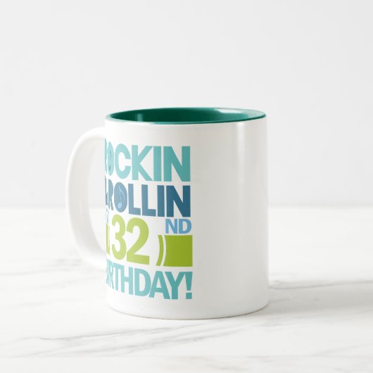32e verjaardag — Ideeën Tweekleurige Koffiemok (Voorkant links)