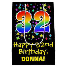 32e verjaardag: Kleurrijke Sterren Patroon & Regen Medium Cadeauzakje