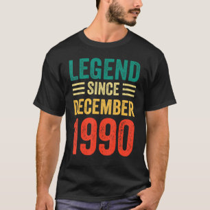 32e verjaardag Legende sinds december 1990 32 jaar T-shirt