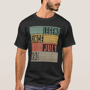 32e verjaardag Legende sinds juli 1990 32 jaar T-shirt