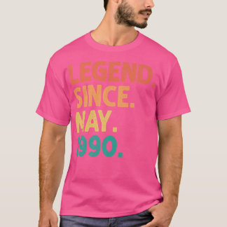 32e verjaardag Legende sinds mei 1990 32 jaar oud  T-shirt