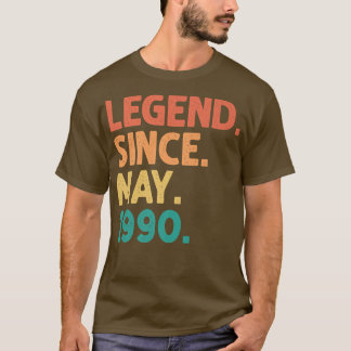 32e verjaardag Legende sinds mei 1990 32 jaar oud  T-shirt
