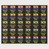 32e verjaardag: Leuke, kleurrijke regenboog geïnsp Cadeaupapier (Vlak)