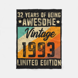 32e verjaardag Mannen 32 jaar oude vrouwen 1993 Li Fleece Deken