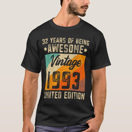 32e verjaardag Mannen 32 jaar oude vrouwen 1993 Li T-shirt (Voorkant)