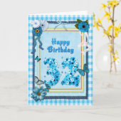 32e verjaardag met een scrapbook-effect kaart (Gele Bloem)