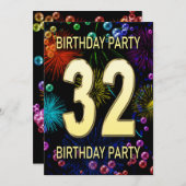 32e verjaardag van de uitnodigingen van het Vuurwe (Voorkant / Achterkant)