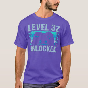32e verjaardag van games Gift 32 jaar oud T-shirt