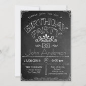 32e verjaardag van het Chalkboard - Uitnodiging to (Voorkant)