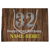 32e verjaardag: Westerne kijk op land, naam Groot Cadeauzakje (Voorkant)