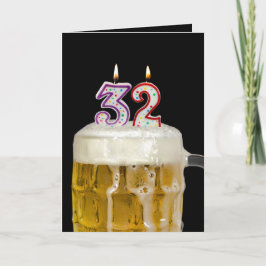 32e verjaardagsbier op zwart kaart