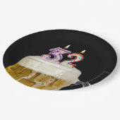 32e Verjaardagsbier op zwart Papier Bord (Gekanteld)