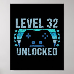  32e Verjaardagscadeau 32 Jaar Oud Jongen Meisje G Poster