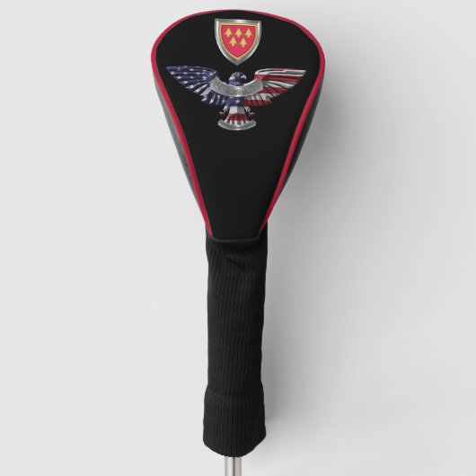 32e veteraan van het luchtverdedigingscommando golfheadcover (Voorkant)