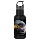 32oz met Amerikaans Eagle Face Waterfles (Voorkant)