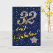 32ste verjaardag voor Fabelachtig iemand Kaart (Gele Bloem)