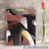 32x42"Trend Abstracte Kunst Zwart Wit Poederig Canvas Afdruk