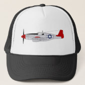 332e vuursteentje - Rode zeilen - Tuskegee Airmen Trucker Pet (Voorkant)