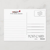 332nd Fighter Sq.-P-51C Mustang Fighter Squadron Briefkaart (Achterkant)