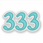 333 Angel Number Spiritual Awareness Sticker (Voorkant)