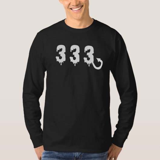 333 Angel-nummer Alleen halve Gothic E-meisje T-shirt (Voorkant)