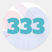 333 Engel begeleiding bevestiging manifestatie Ronde Sticker (Voorkant)