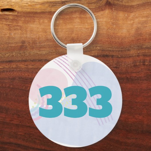 333 Engel Nummer Begeleiding Ondersteuning Manifes Sleutelhanger (Voorkant)