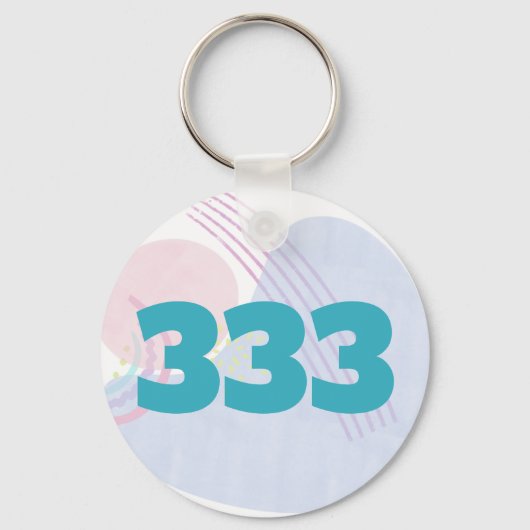 333 Engel Nummer Begeleiding Ondersteuning Manifes Sleutelhanger (Achterkant)