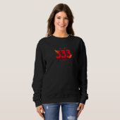 333 Half Evil Volwassen Humor Graphic Sarcastisch Trui (Voorkant volledig)