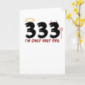 333 Ik ben maar half gemeen halloween Kaart (Gele Bloem)