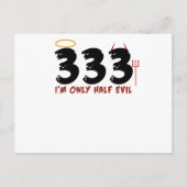 333 Ik ben maar half kwaadaardig halloween Briefkaart (Voorkant)