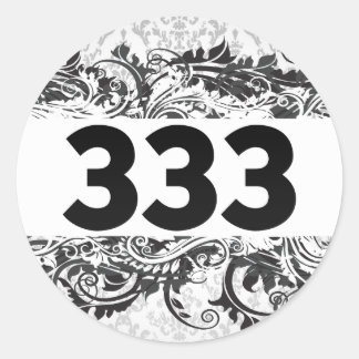 333 RONDE STICKER