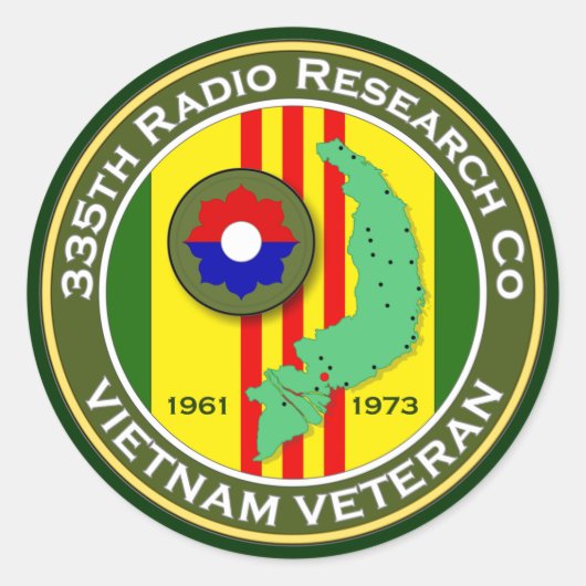 335ste RRC 2 - ASA Vietnam Ronde Sticker (Voorkant)
