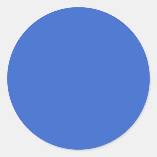 3366CC Solid Blue Background Color Sjabloon Ronde Sticker (Voorkant)