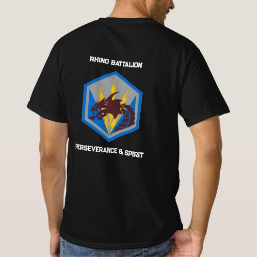 337th MI BN Black PT-Shirt T-shirt (Achterkant)