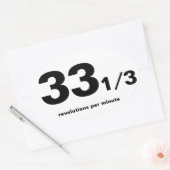 33 1/3 toeren parodie marathon sticker lang spelen (Envelop)