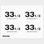 33 1/3 toeren parodie marathon sticker lang spelen (Vel)