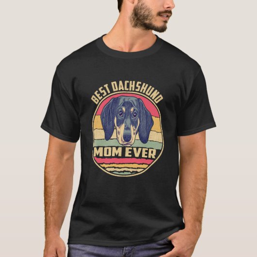 33 Beste Dachshund Moeder Ooit Vintage T-shirt (Voorkant)