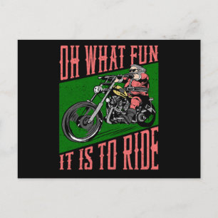 33.Biker Oh, wat leuk dat het is om kerstmis te ri Aankondigingskaart