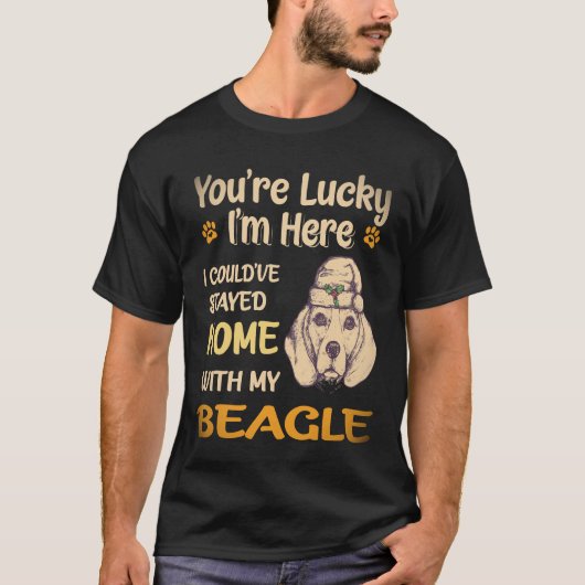 33 Bleef thuis met mijn Beagle T-shirt (Voorkant)