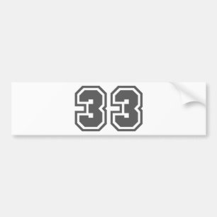 33 BUMPERSTICKER