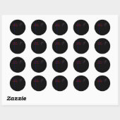 33 D. Heartbeat Cross Ronde Sticker (Vel)