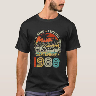 33 dagen  september 1988 33 jaar oude jongens t-shirt