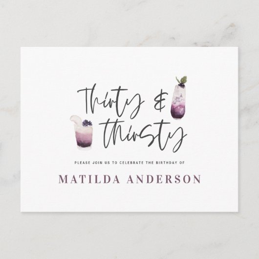 33 e 30e verjaardag uitnodiging (Voorkant)