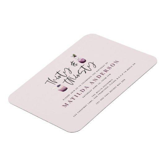 33 e 30e verjaardag uitnodiging magneet (Linkerzijde)