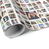 33 Foto gepersonaliseerde op maat gemaakte collage Cadeaupapier (Rol Hoek)