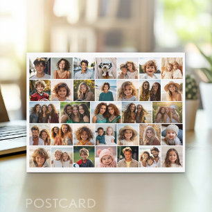 33 Fotocollage - Raster op witte achtergrond Briefkaart
