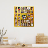   33 Foto's om je afstudeerfeest vierkant te perso Poster (Keuken)