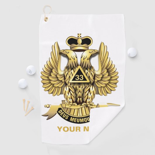 33 GRADEN MASON Golf handdoek (Insitu)