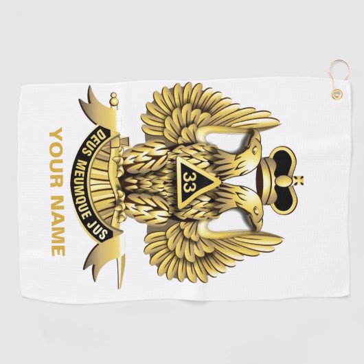 33 GRADEN MASON Golf handdoek (Horizontaal)